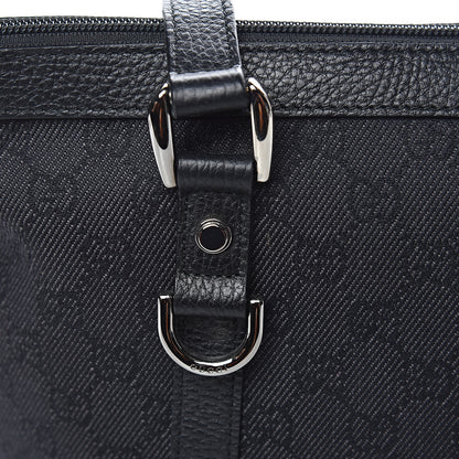Gucci Denim Monogram Abbey Medium Tote Black 11 of 14