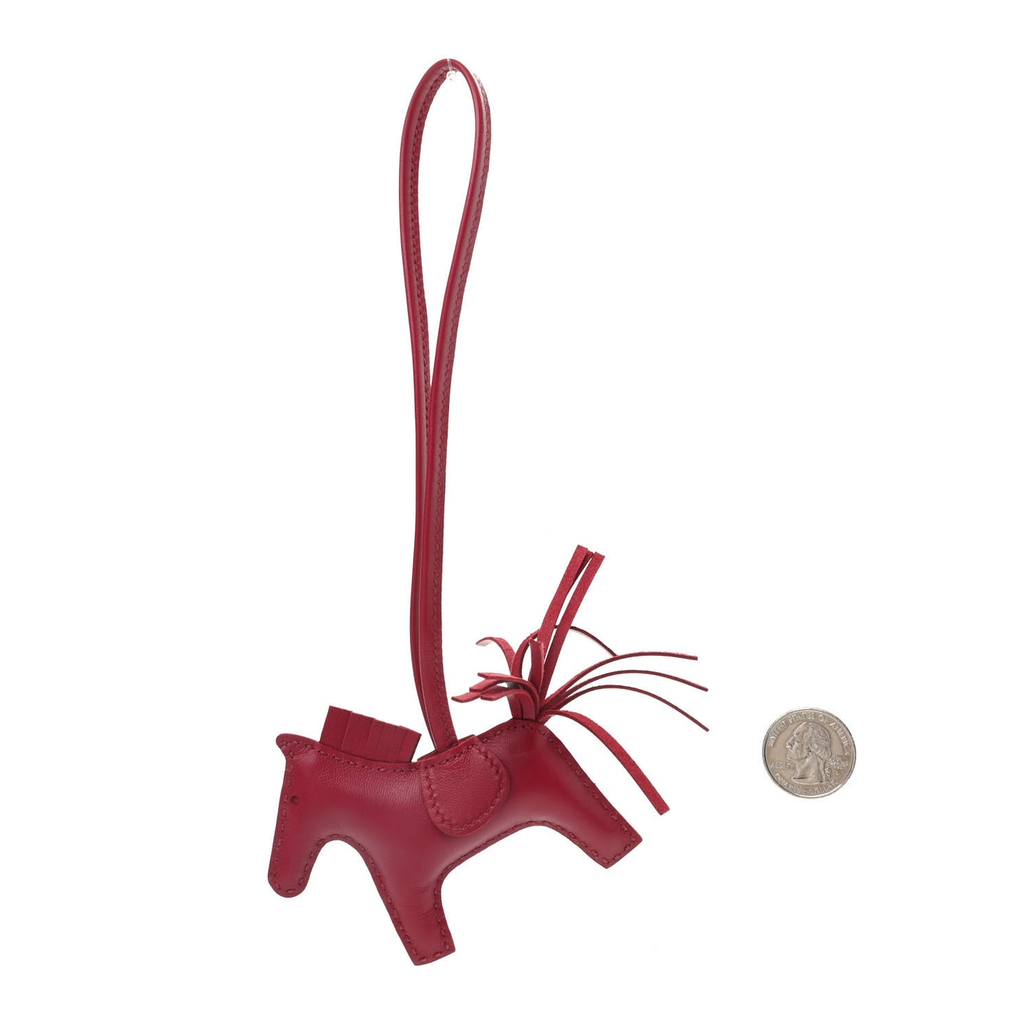 Milo Lambskin Grigri Rodeo Horse Bag Charm PM Rubis