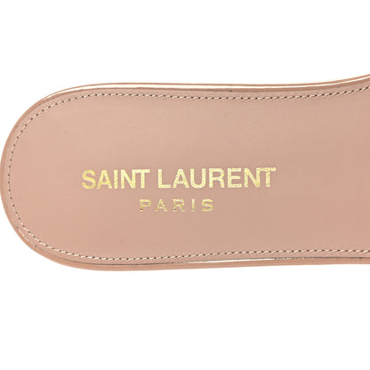 Saint Laurent Patent Tribute 05 Slide Sandals 37.5 Nude 8 of 9