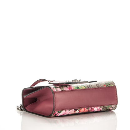 Gucci GG Supreme Monogram Blooms Small Padlock Shoulder Bag Beige Multicolor Dry Rose 4 of 7