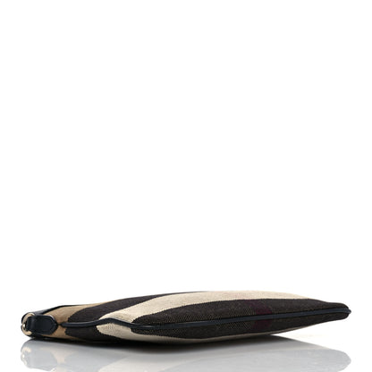 Burberry Mega Check Peyton Crossbody Clutch Bag Black 4 of 10