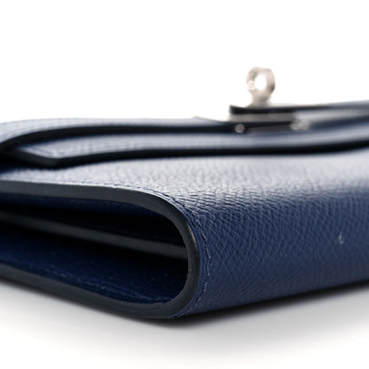 Hermes Epsom Kelly Longue Wallet Bleu Saphir 7 of 10