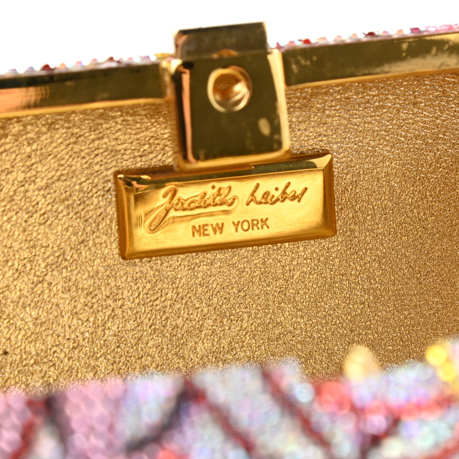 Judith Leiber Swarovski Crystal Floral Miniaudiere Clutch Pink Multicolor 6 of 10