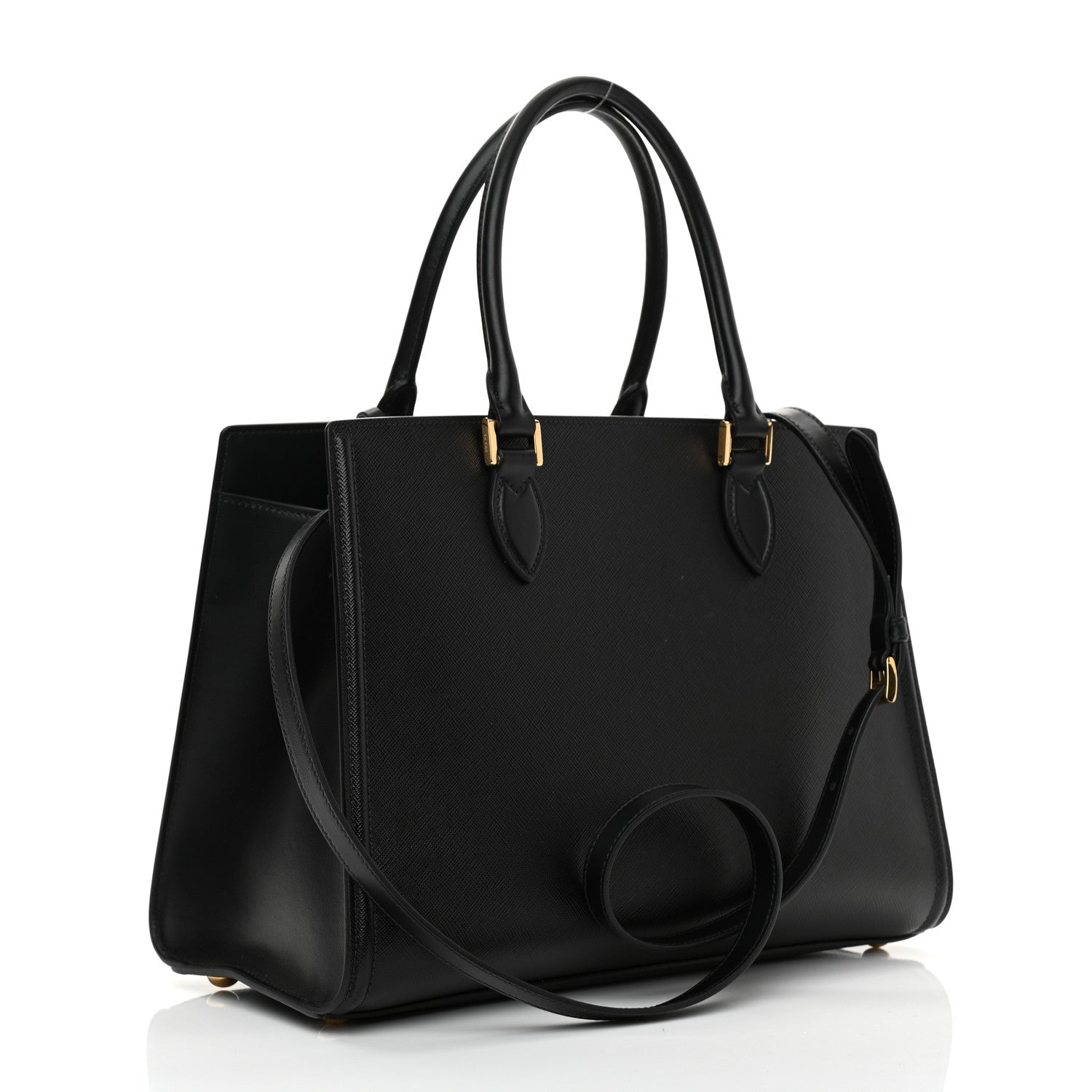 Prada Saffiano Soft Calfskin Tote Black 3 of 8