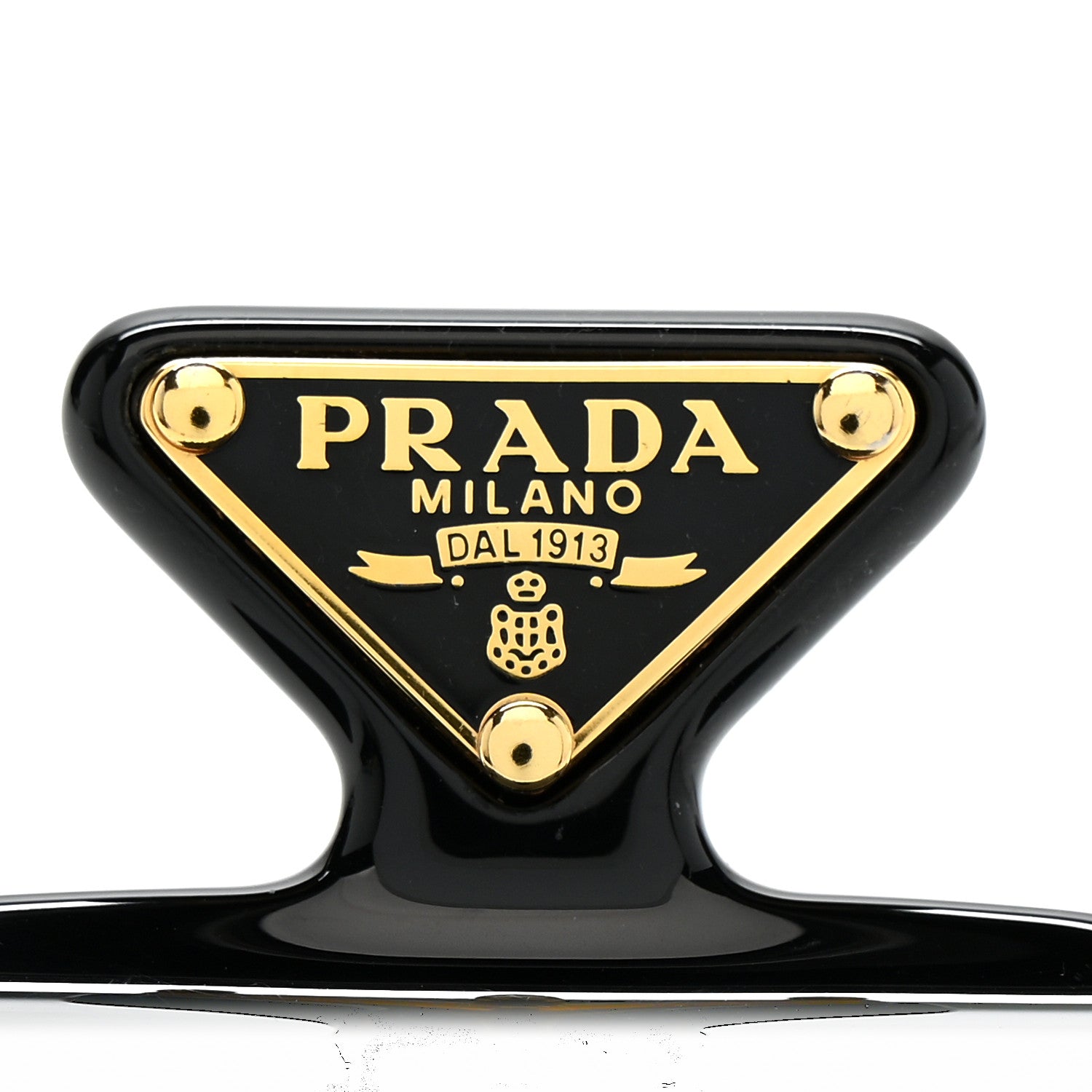 Prada Metal Triangle Mini Hair Clip Black 1809507 – FASHIONPHILE