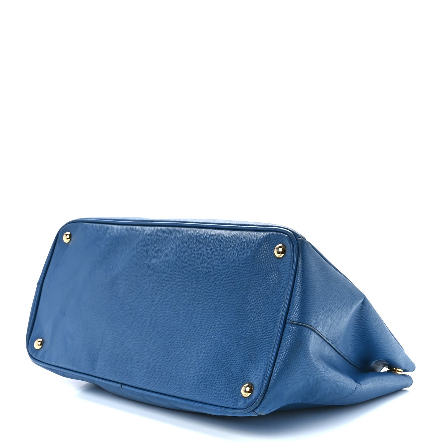 Saffiano Cuir Medium Double Bag Cobalto