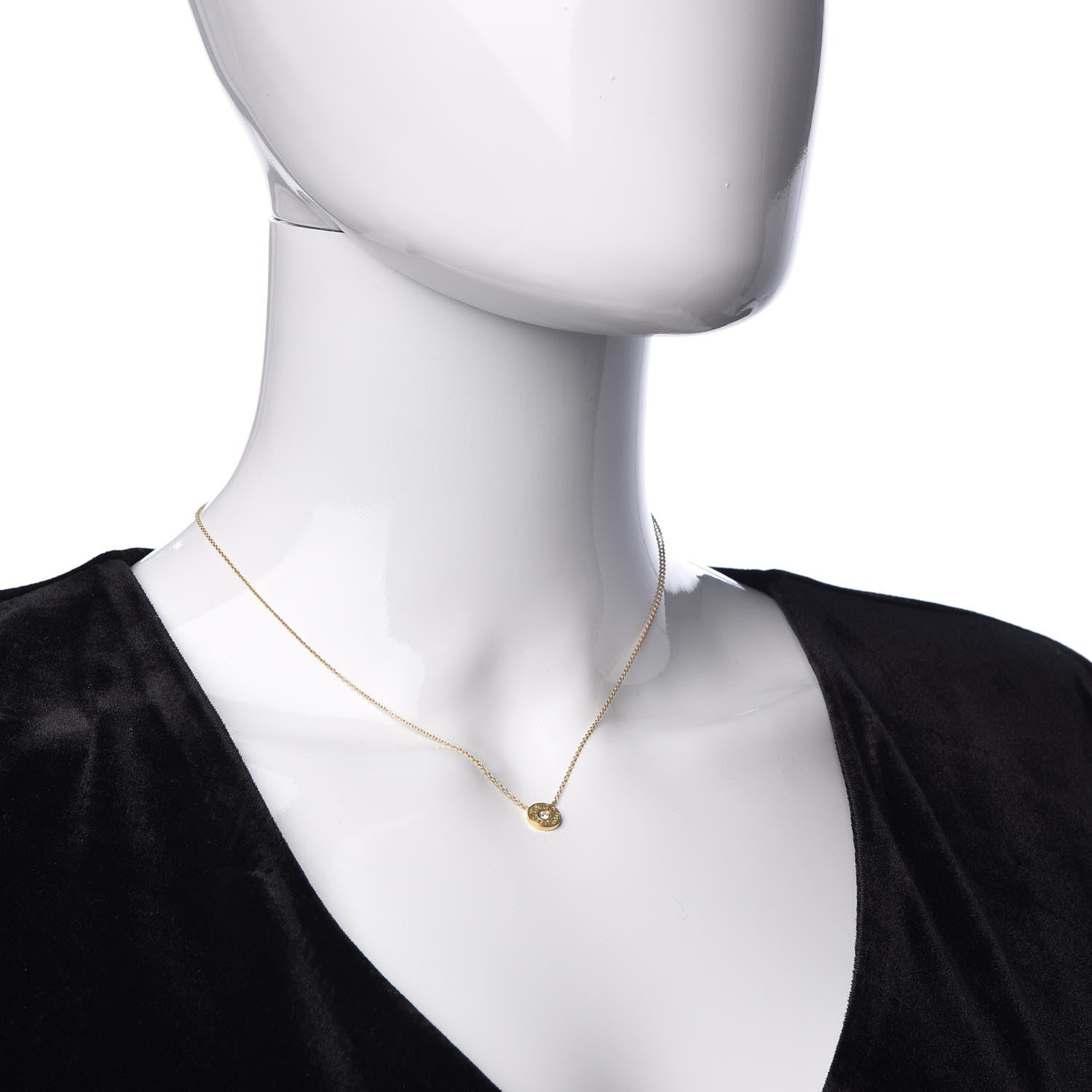 Tiffany 18K Yellow Gold Diamond 1837 Circle Pendant Necklace 2 of 7