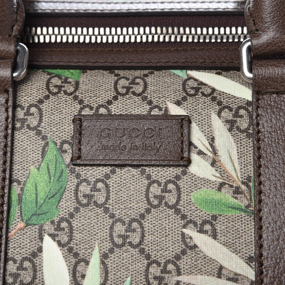 Gucci GG Supreme Monogram Tian Web Medium Duffle Beige Multicolor New Acero 6 of 8