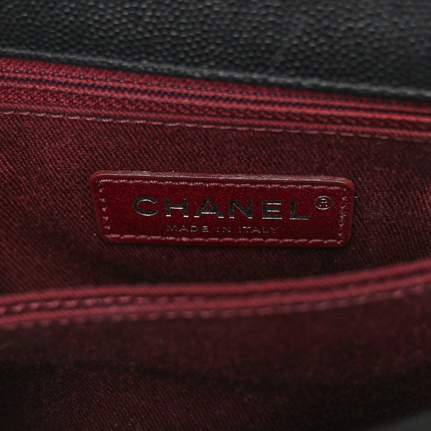 Chanel Caviar Chevron Quilted Mini Coco Handle Flap Black 6 of 10