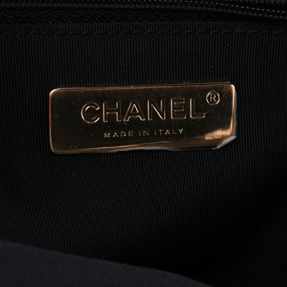 Chanel Tweed Quilted Large Chanel 19 Flap Black Ecru White 6 of 9