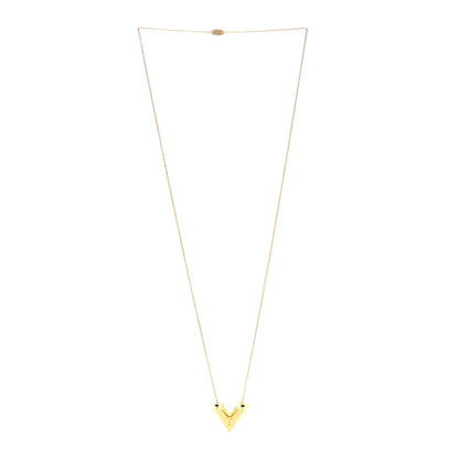 Louis Vuitton Brass Essential V Necklace Gold 1 of 4