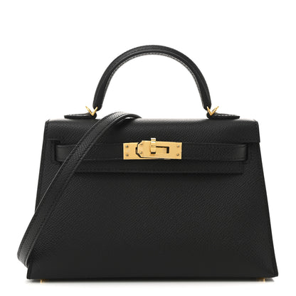 Hermes Epsom Mini Kelly Sellier 20 Black 1 of 10