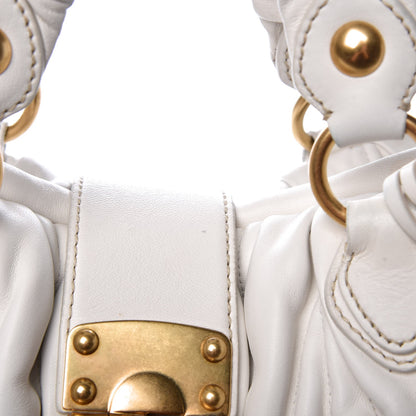 Miu Miu Nappa Matelasse Shopping Tote Bianco 9 of 10