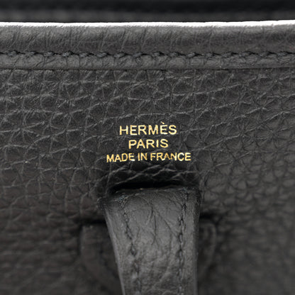 Hermes Taurillon Clemence Evelyne TPM Black 6 of 11