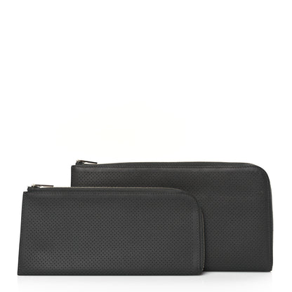 Hermes Evercolor Perforated Large Remix Voyage Wallet Graphite 1 of 9