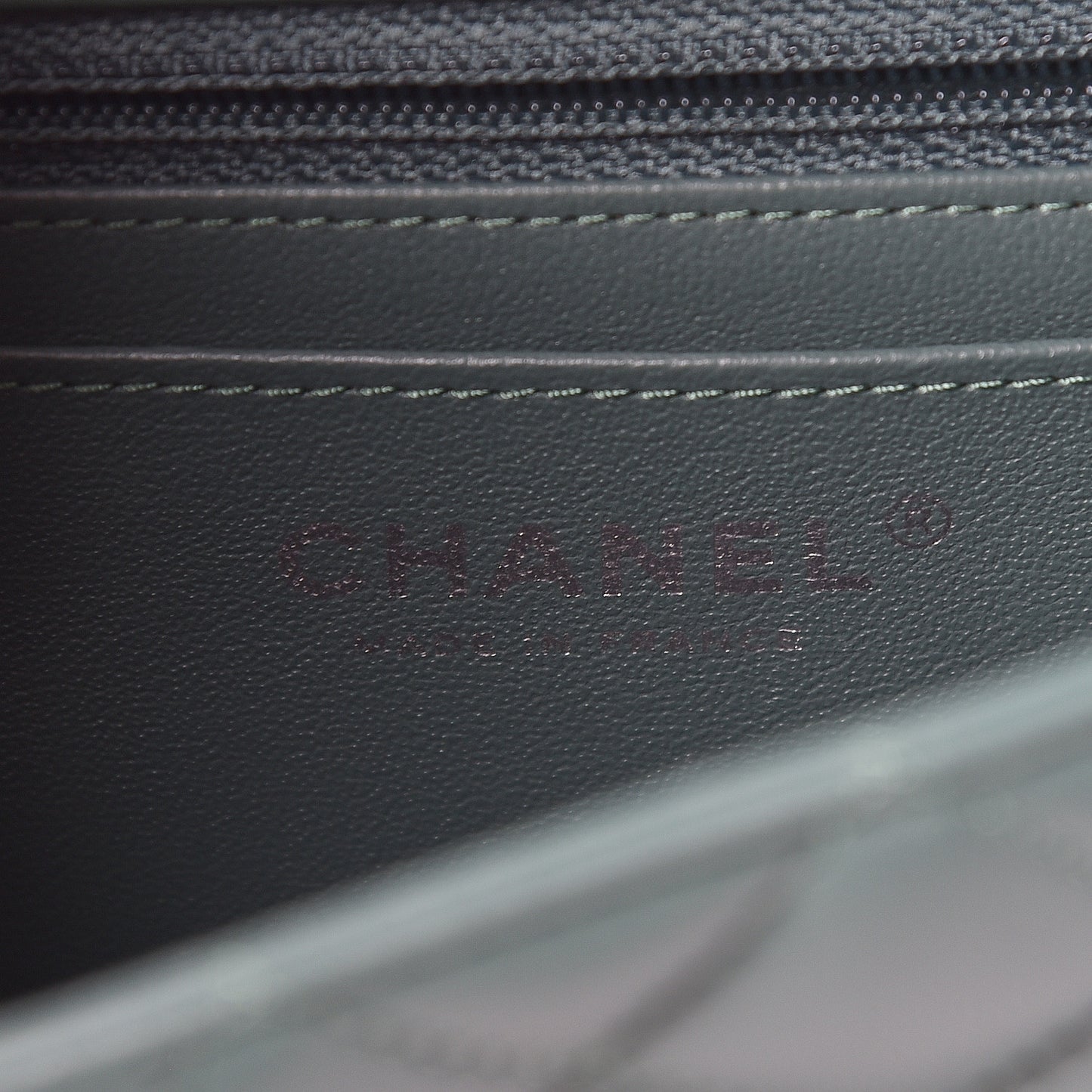 Lambskin Quilted Mini Rectangular Flap Green