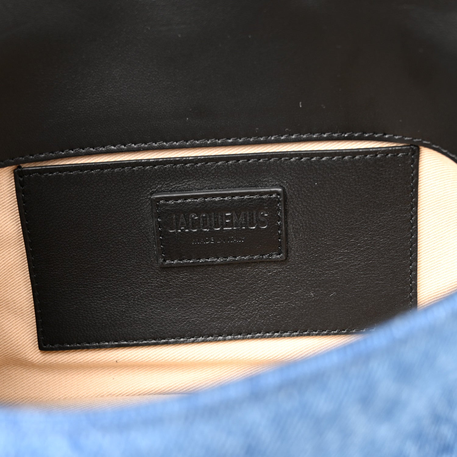 Jacquemus Soft Padded Denim Calfskin Le Bambimou Blue Black 6 of 10