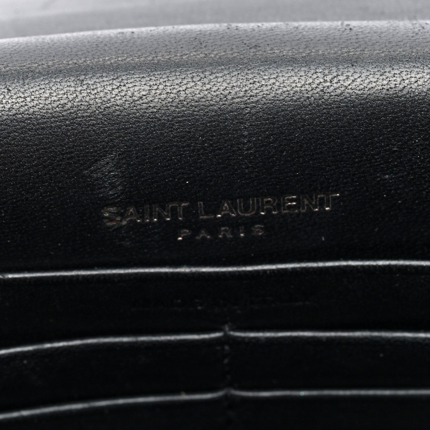 Saint Laurent Suede Bead Embellished Classic Monogram Kate Tassel Chain Wallet Black 6 of 10