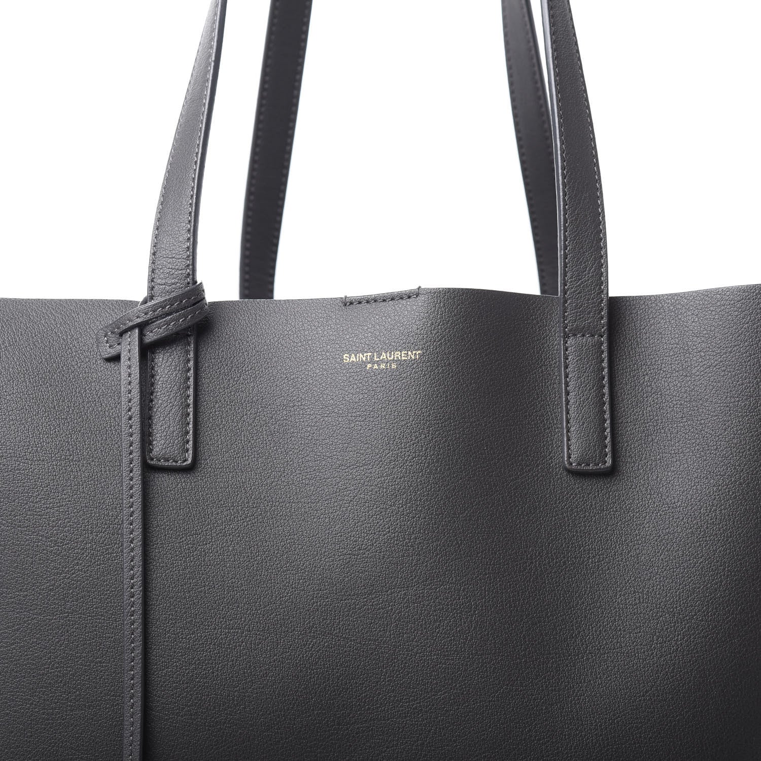 Saint Laurent Calfskin Large Shopping Tote Storm 9 of 12