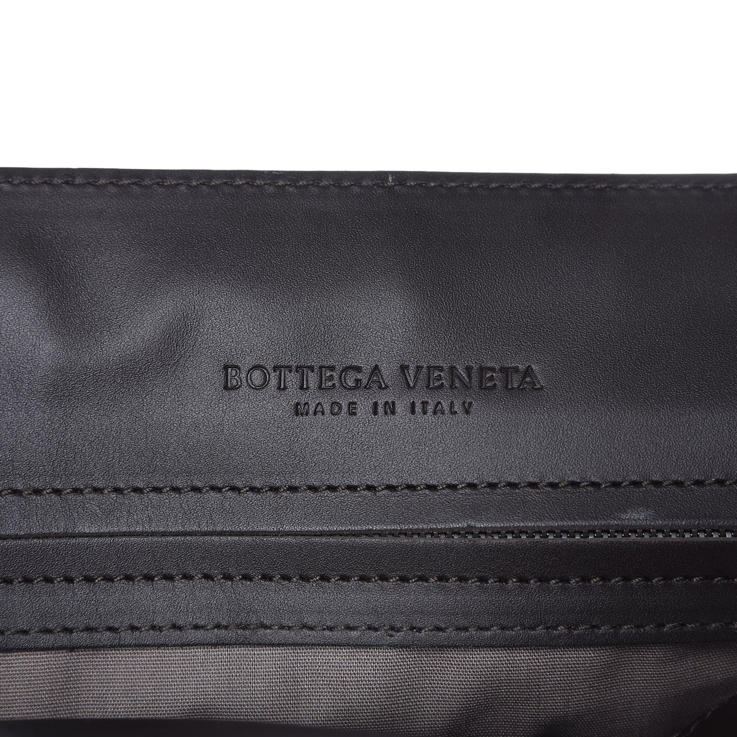 Calfskin Intrecciato Briefcase Ebano