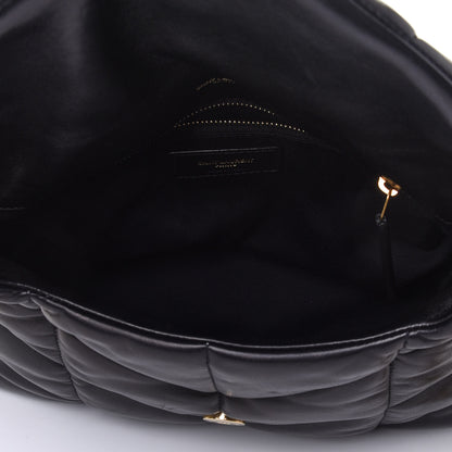 Saint Laurent Lambskin Quilted Small Loulou Puffer Monogram Chain Satchel Black 4 of 4