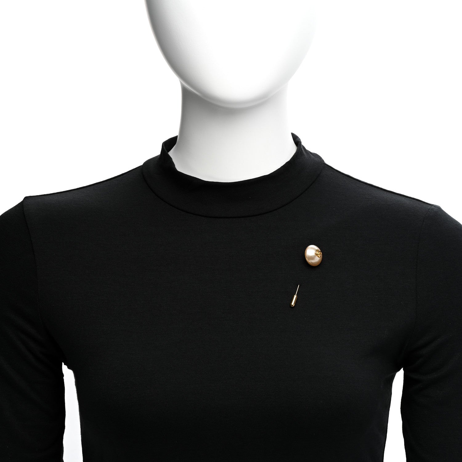 Chanel Pearl CC Pin Gold 2 of 4