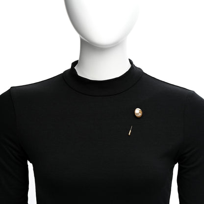 Chanel Pearl CC Pin Gold 2 of 4