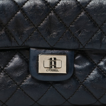 Chanel Glazed Aged Calfskin Quilted 2.55 Reissue Flap Belt Bag Clutch Black 8 of 13