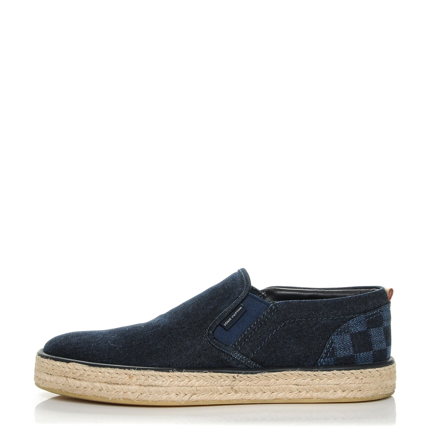 Mens Denim Damier Coconut Grove Slip On 10 Marine