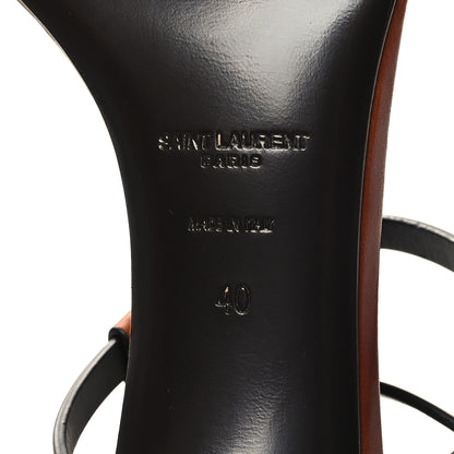 Saint Laurent Calfskin Cassandra 60 Sandals 40 Brown 7 of 8