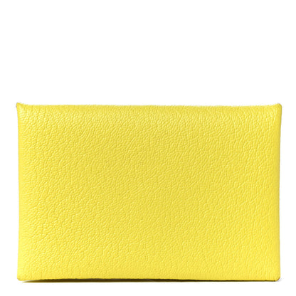 Hermes Chevre Mysore Calvi Card Case Lime 1 of 4