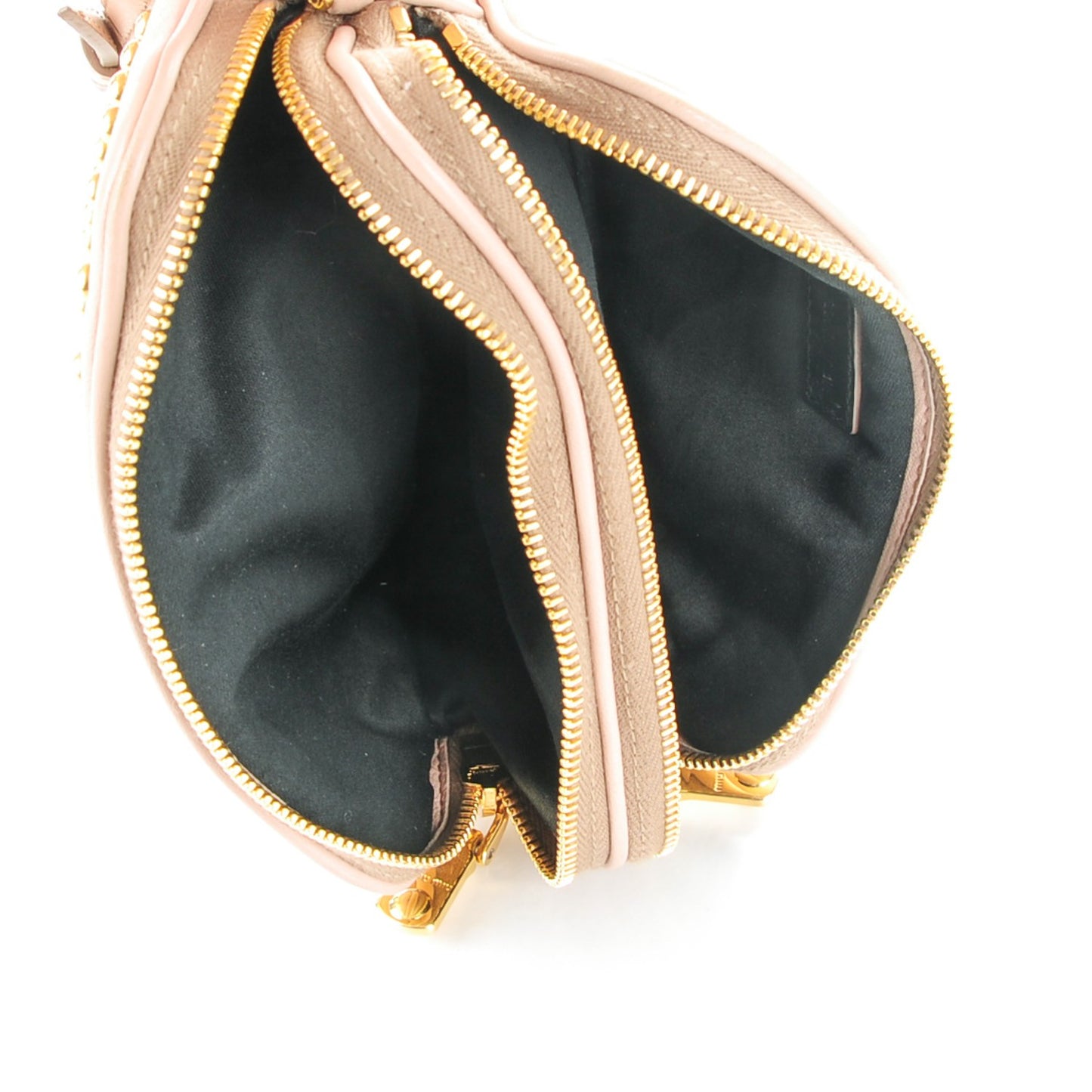 Studded Zip Wristlet Cammeo