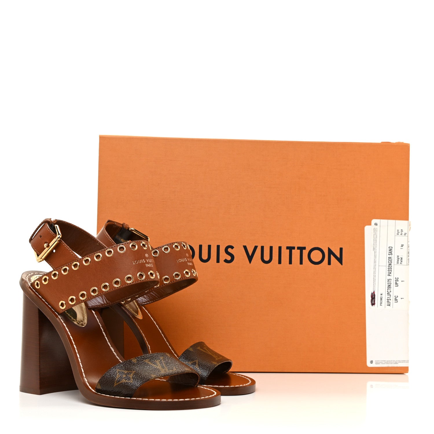 Louis Vuitton Calfskin Monogram Passenger Sandals 37.5 Cognac 12 of 12