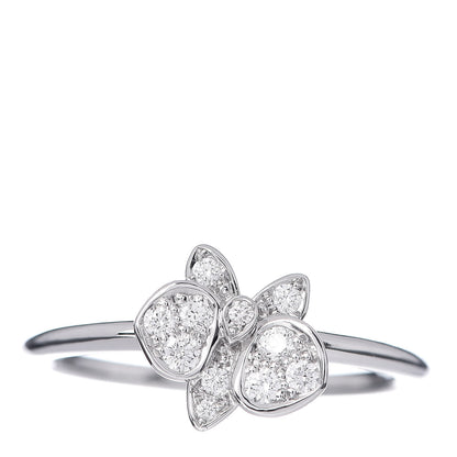 Cartier 18K White Gold Diamond Caresse D'Orchidees Par Ring 52 6 1 of 5