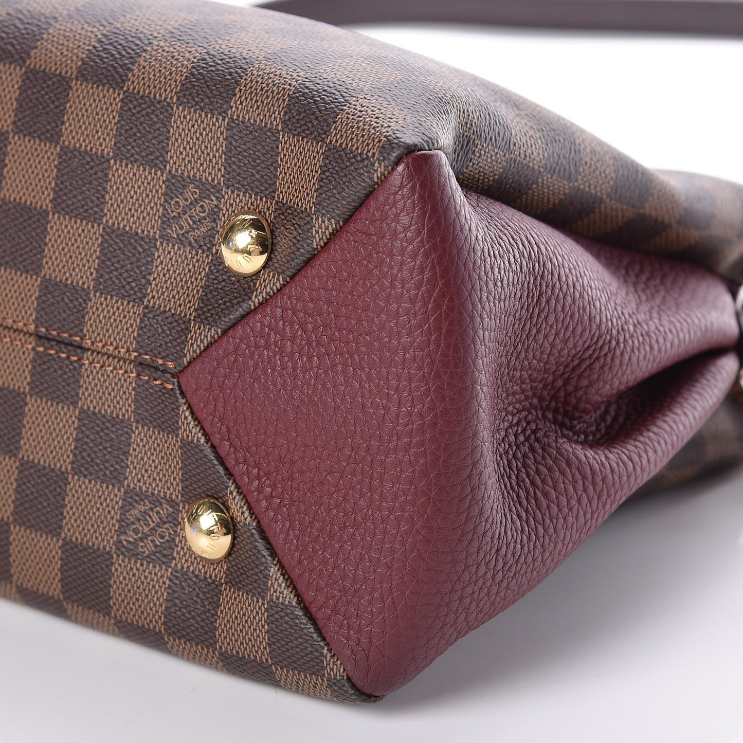 Damier Ebene Cuir Taurillon Brittany Bordeaux