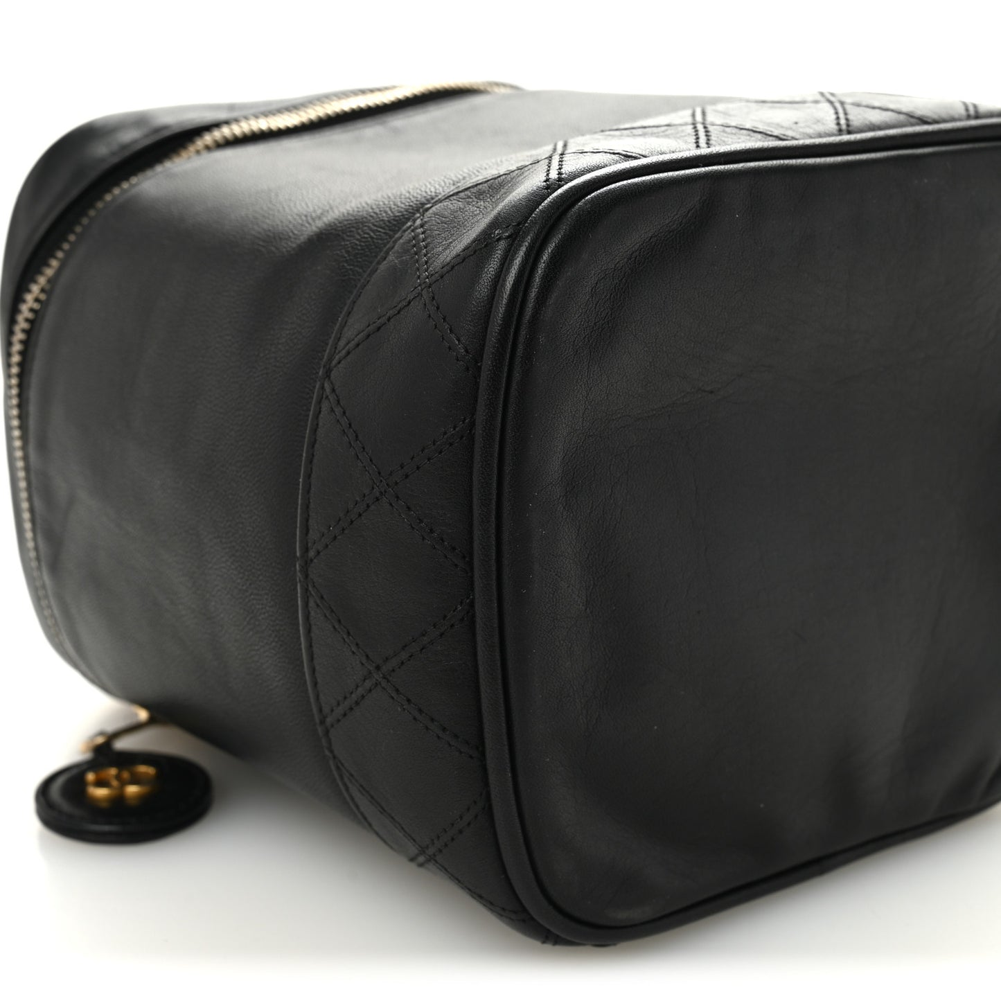 Calfskin Vanity Cosmetic Bag Black