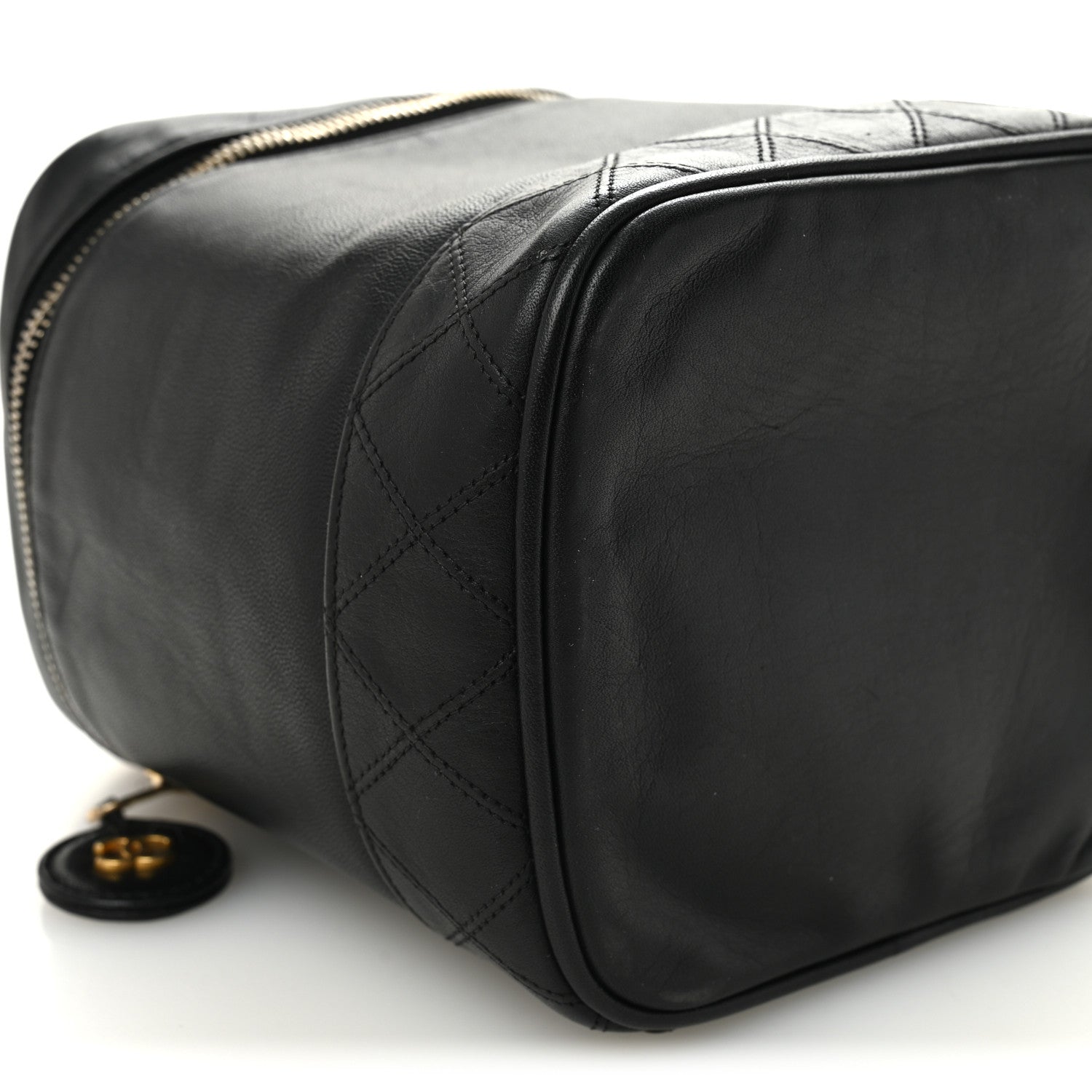 Chanel Calfskin Vanity Cosmetic Bag Black 10 of 11