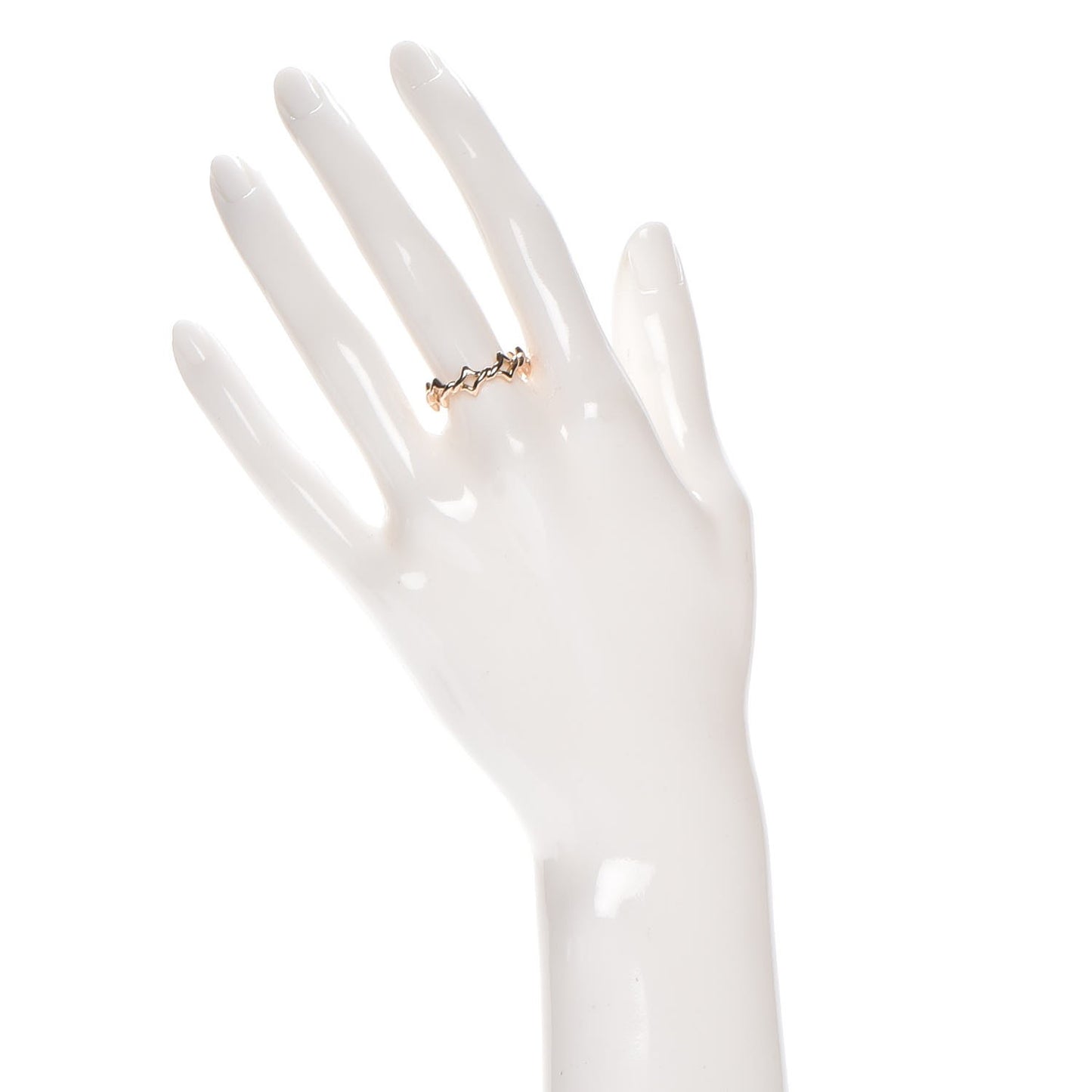 18K Rose Gold 6mm Quatrefoil Stack Ring 54 7