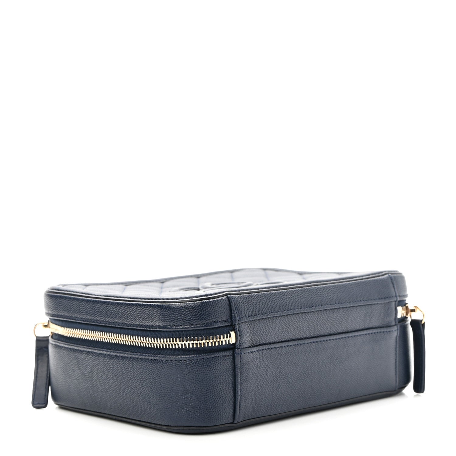 Chanel Caviar Quilted Medium CC Filigree Vanity Case Navy 4 of 11
