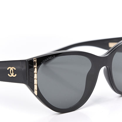 Chanel Acetate Cat Eye Sunglasses 6054 Black 7 of 8