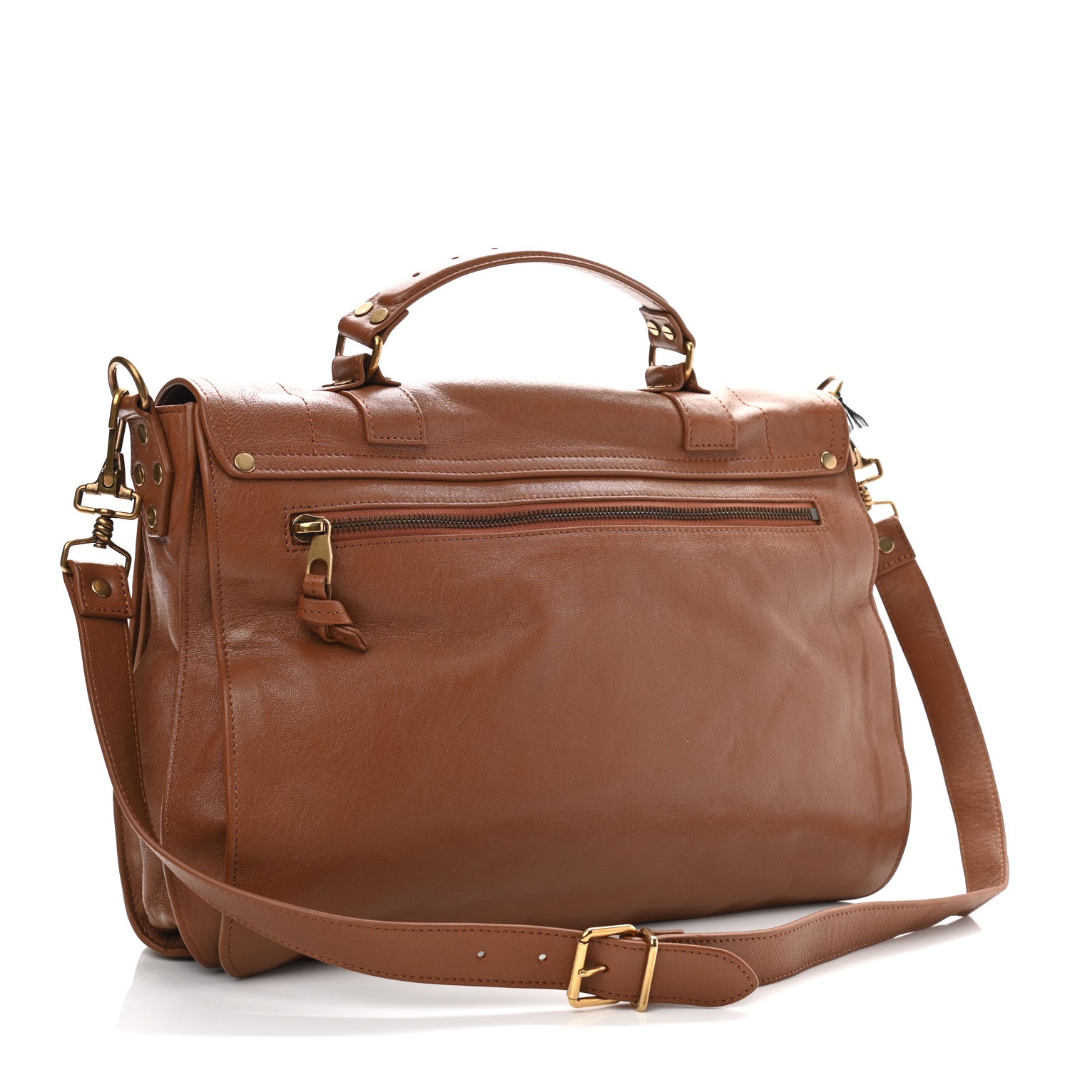 Proenza Schouler Lambskin Large PS1 Satchel Saddle 3 of 16