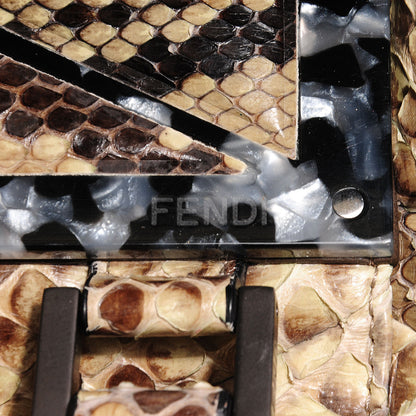 Fendi Python To You Satchel Natural Black 6 of 11
