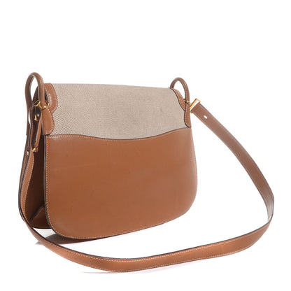 Hermes Barenia and Toile Shoulder Bag 4 of 34