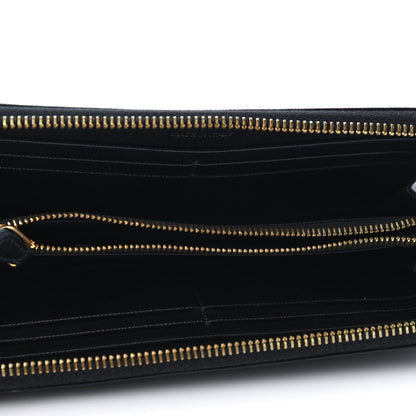 Prada Saffiano Metal Zip Around Wallet Black 4 of 4