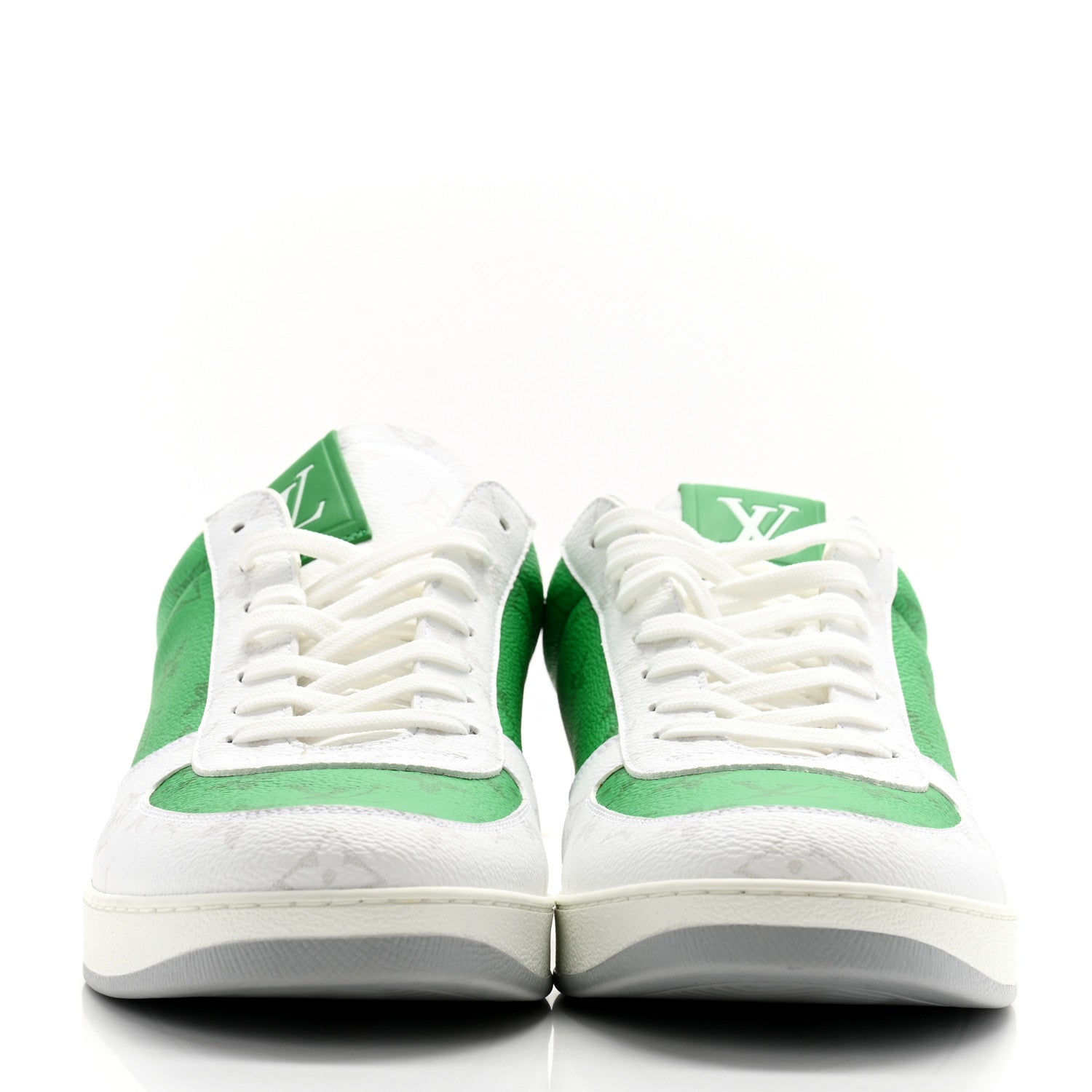 Louis Vuitton Calfskin Monogram Mens Rivoli Sneakers 11 White 2 of 11