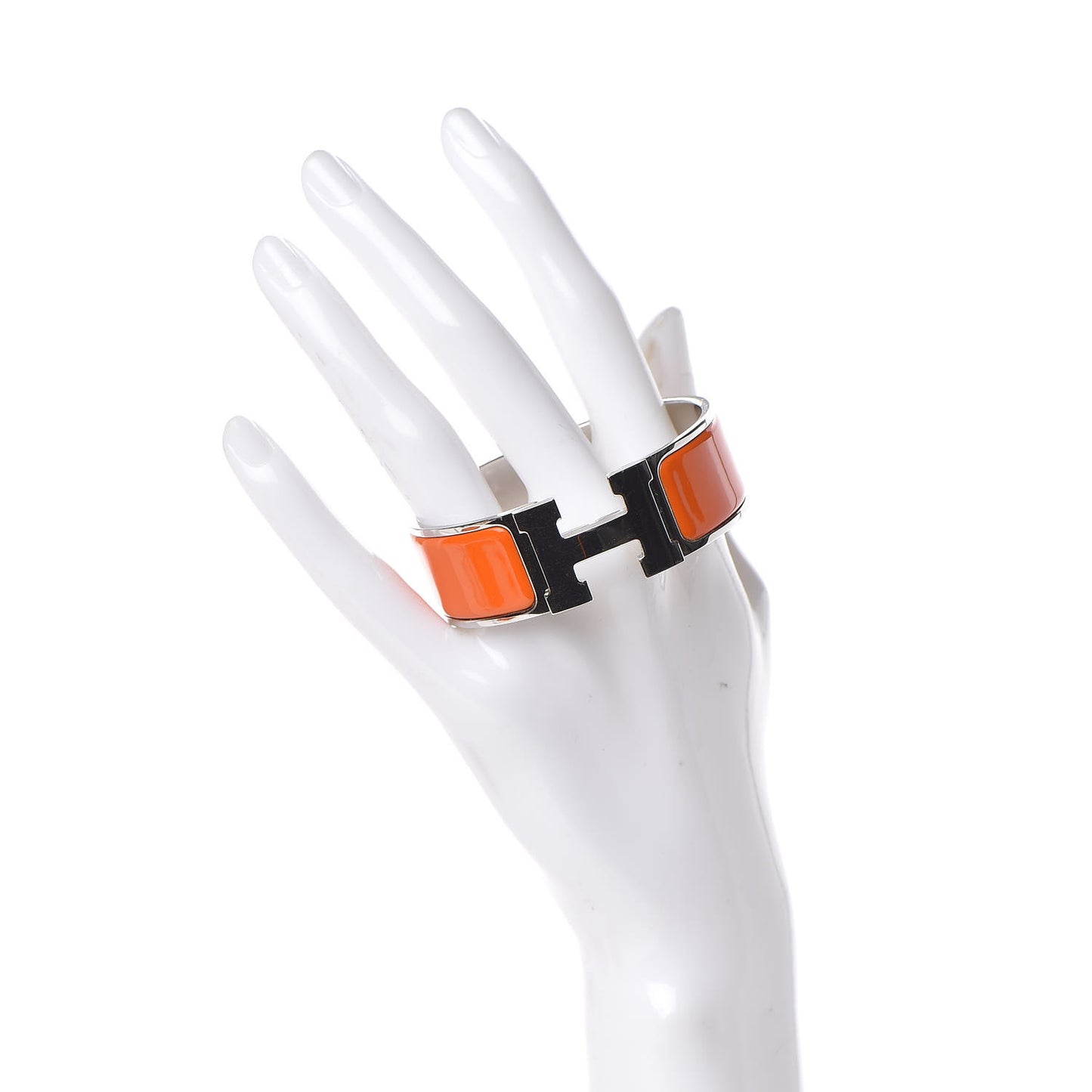 Enamel Wide Clic Clac H Bracelet PM Orange