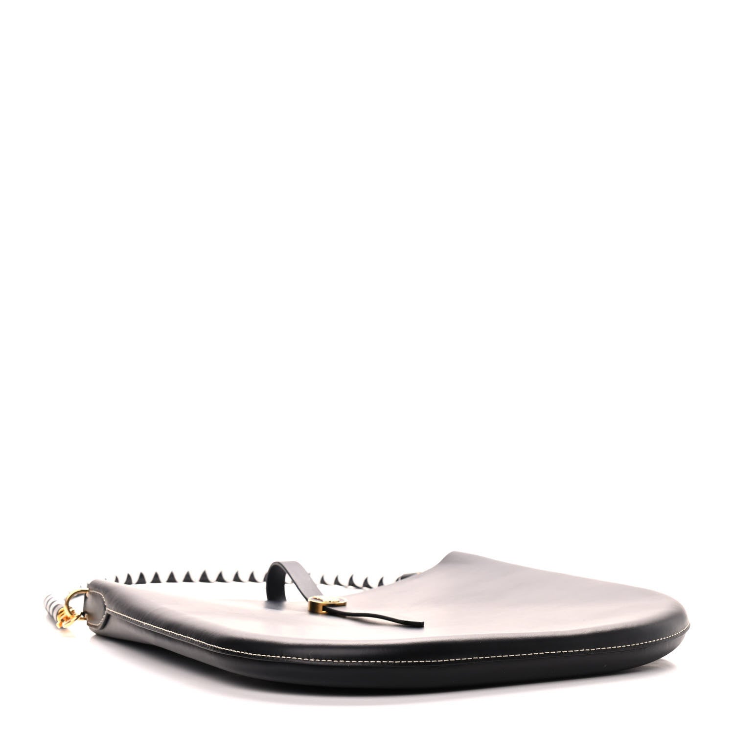 Burberry Calfskin TB Anne Shoulder Bag Black White 4 of 9