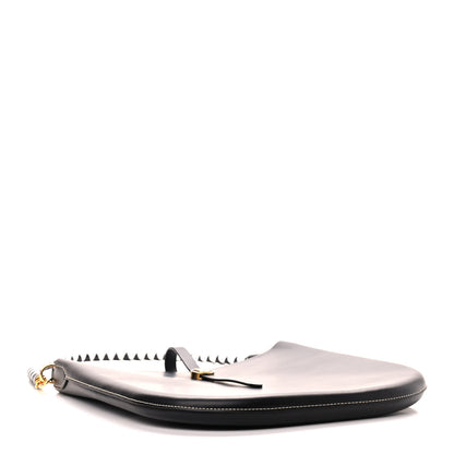 Burberry Calfskin TB Anne Shoulder Bag Black White 4 of 9