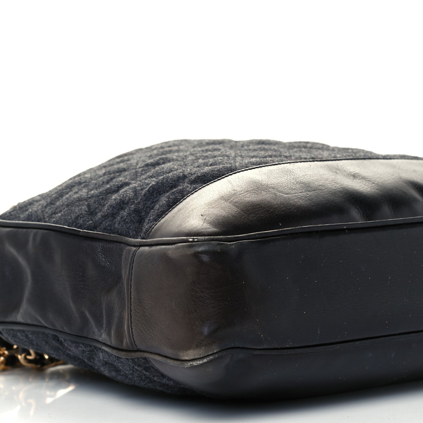 Wool Lambskin Shopper Tote Navy