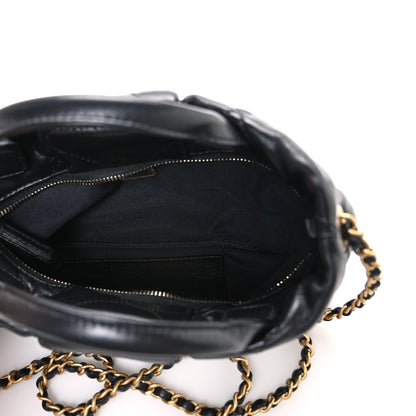 Chanel Lambskin Quilted Mini Bow Bag Black 5 of 10